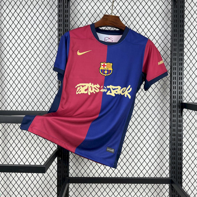 CAMISETA BARCELONA X TRAVIS SCOTT 2025 – HOMBRE - LANZAMIENTO - (VERSIÓN FAN)