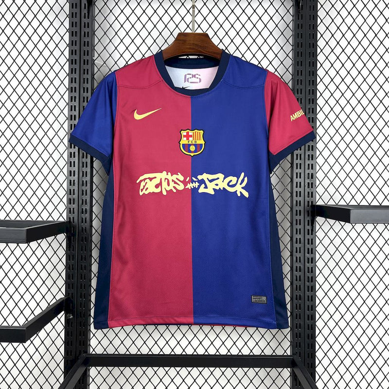 CAMISETA BARCELONA X TRAVIS SCOTT 2025 – HOMBRE - LANZAMIENTO - (VERSIÓN FAN)