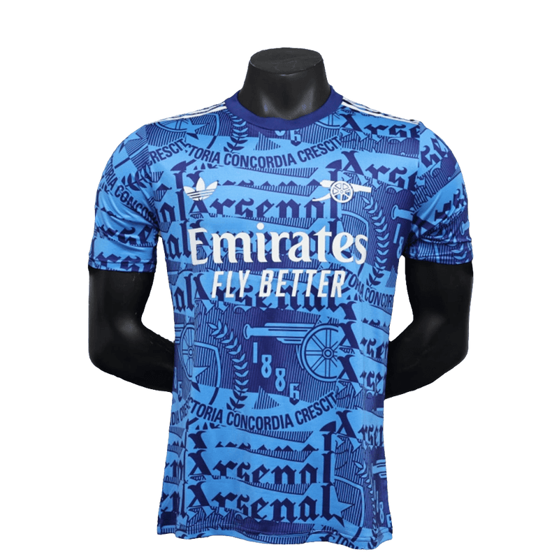 Camiseta Arsenal 25/26 Pre - Partido - Azul - Versión Jugador - FutStoreOficial
