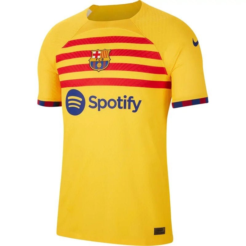 Camiseta Barcelona 22/23 Senyera IV Fourth - Versión Jugador [Slim Fit] - FutStoreOficial