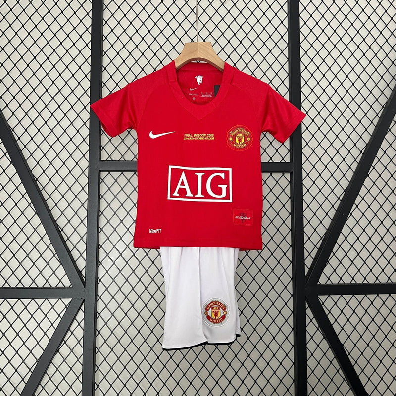 MANCHESTER UNITED ESPECIAL FINAL CHAMPHIONS LEAGUE I 07/08 CONJUNTO INFANTIL (RETRO) - FutStoreOficial