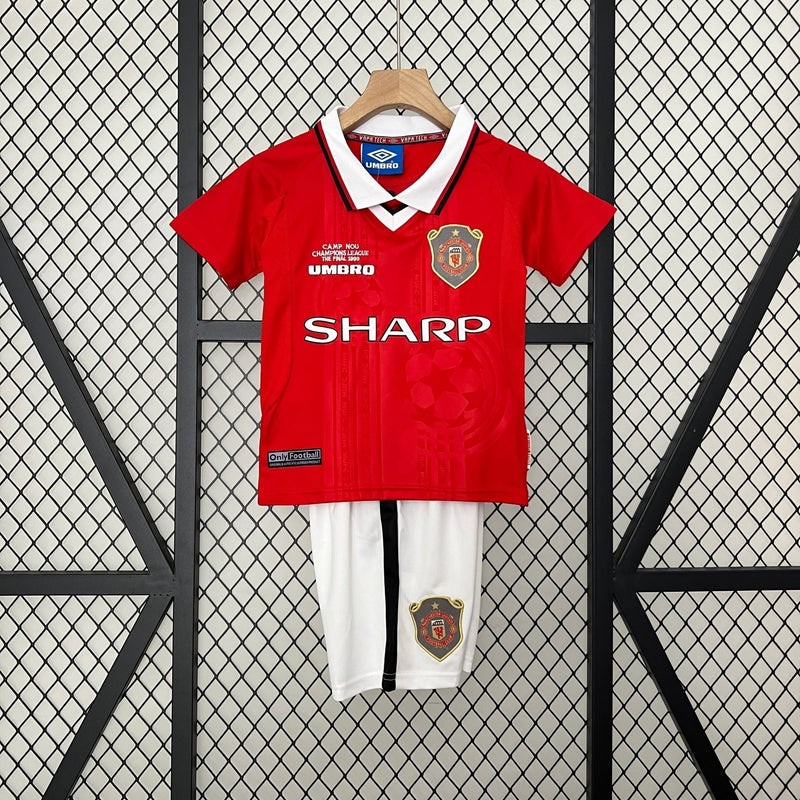 MANCHESTER UNITED I 99/00 CONJUNTO INFANTIL (RETRO) - FutStoreOficial