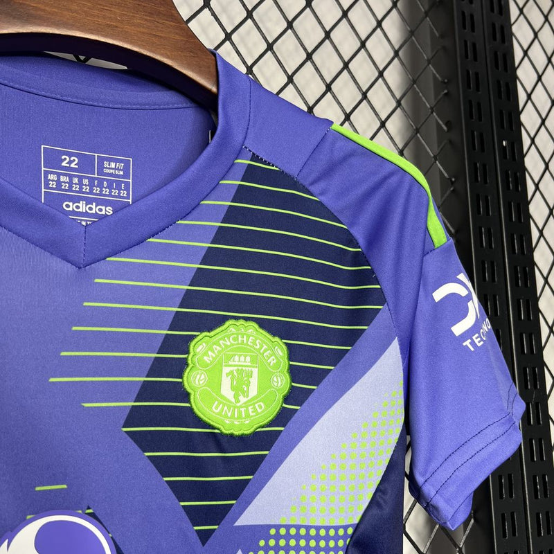 MANCHESTER UNITED PORTERO I 24/25 CONJUNTO INFANTIL - FutStoreOficial