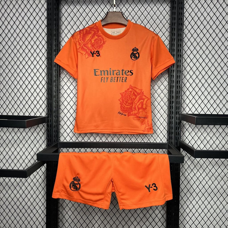 REAL MADRID Y - 3 NARANJA 24/25 CONJUNTO INFANTIL - FutStoreOficial