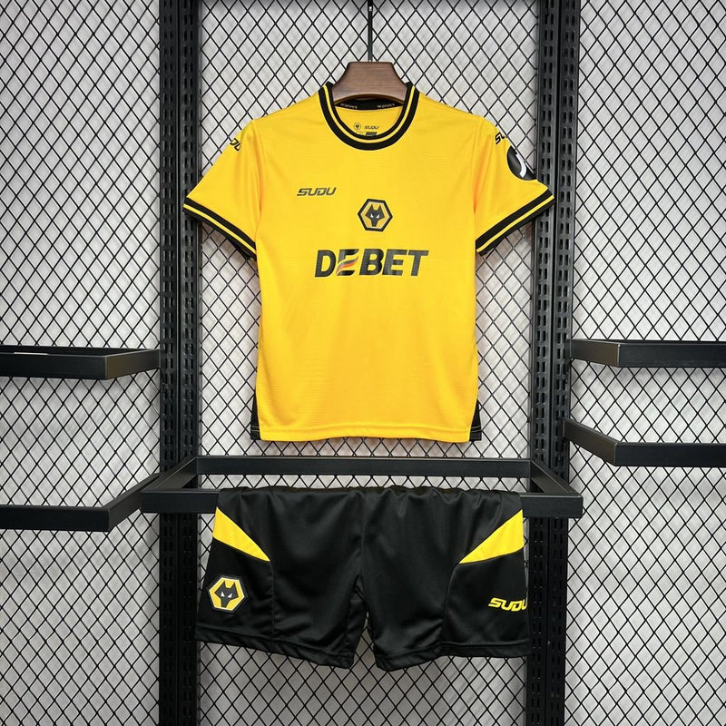 WOLVERHAMPTON I 24/25 CONJUNTO INFANTIL - FutStoreOficial